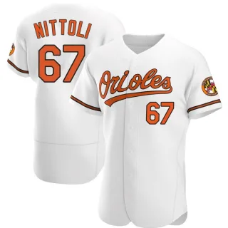 Authentic Men's Vinny Nittoli Baltimore Orioles Home Jersey - White