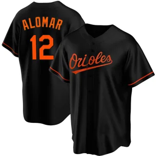 Replica Men's Roberto Alomar Baltimore Orioles Alternate Jersey - Black