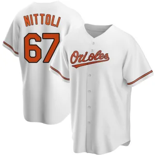 Replica Men's Vinny Nittoli Baltimore Orioles Home Jersey - White